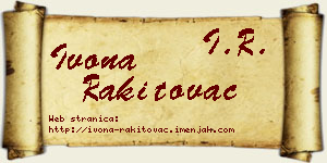 Ivona Rakitovac vizit kartica